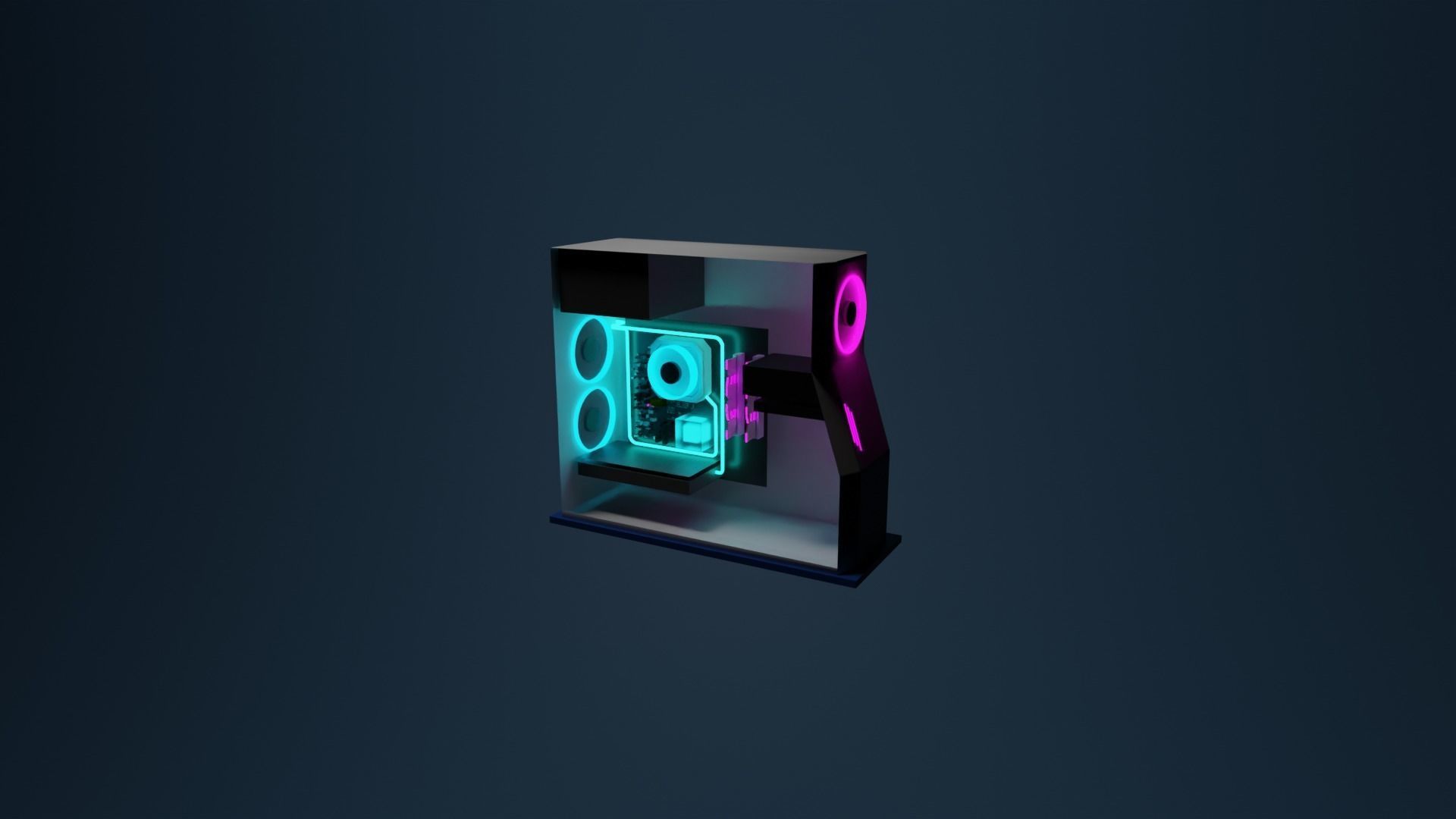 Cpu gaming concepct low poly  Free low-poly 3D model_4