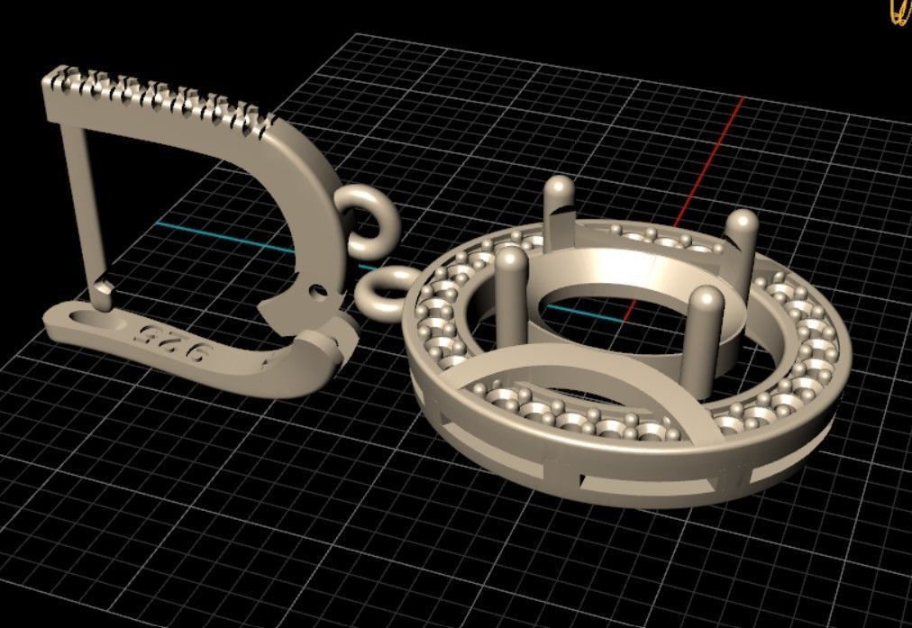 Pendant ruby 3D print model_4