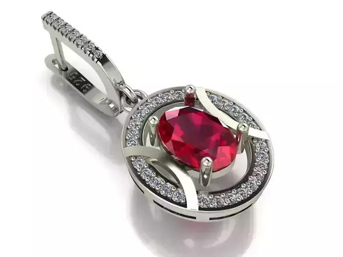 Pendant ruby 3D print model