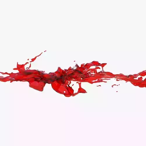 Animated Blood Splash  7 3D model