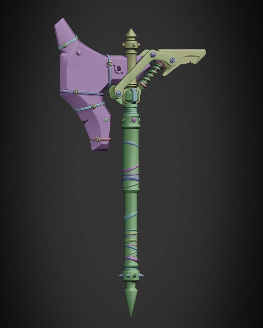 Overwatch 2 Junker Queen Axe for Cosplay 3D print model_10