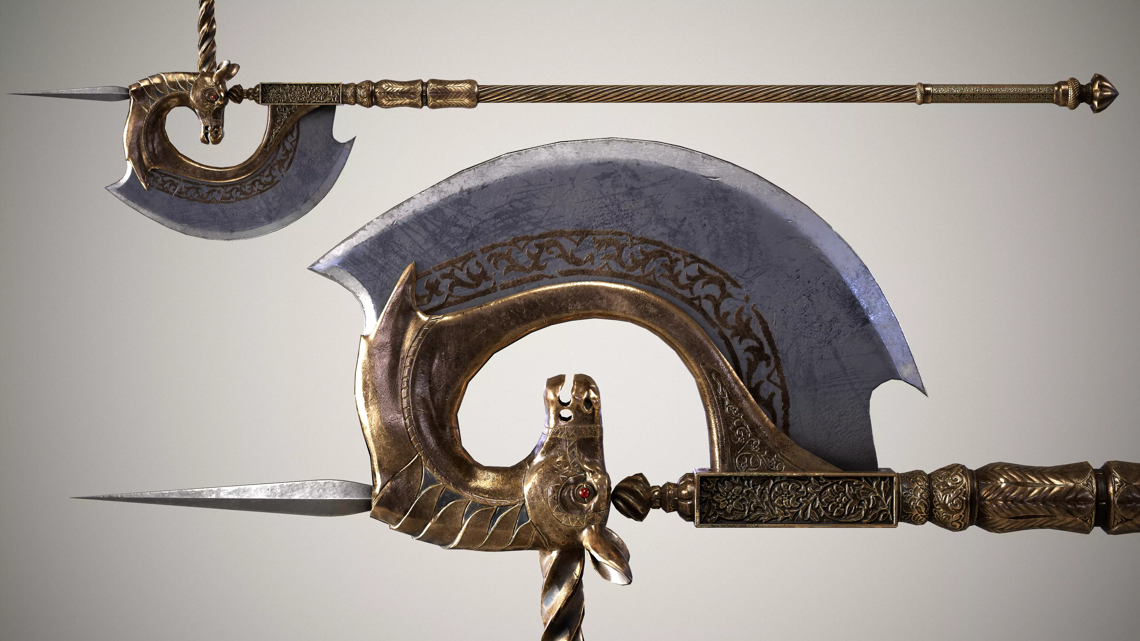 Antelope Tabar Low-poly 3D model_0