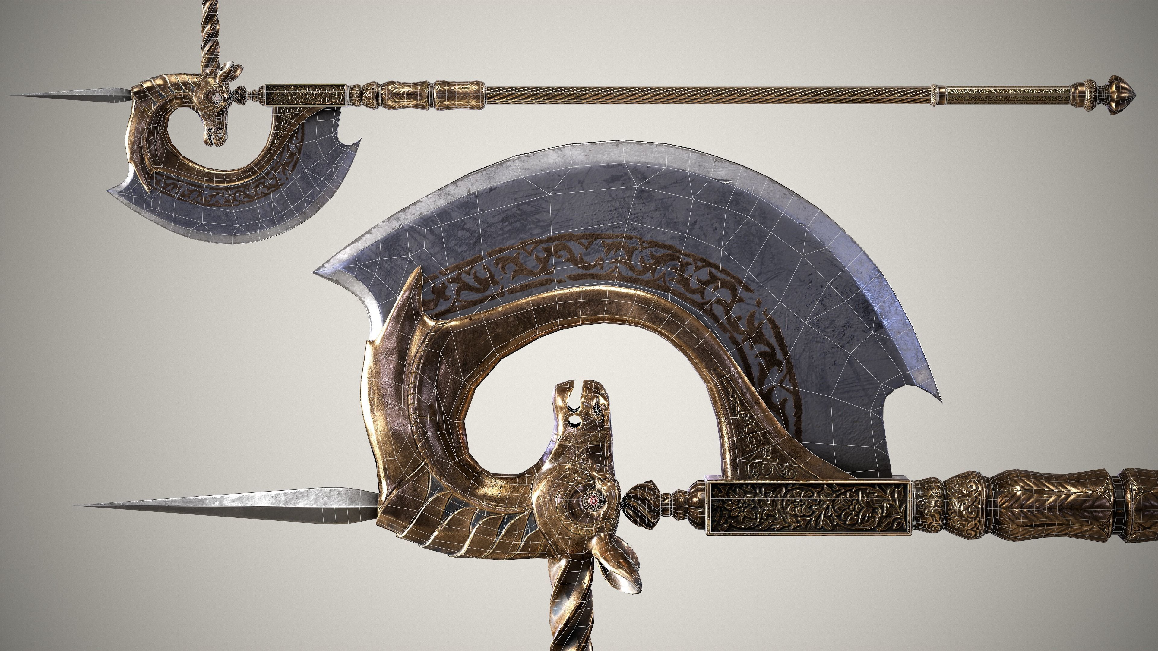 Antelope Tabar Low-poly 3D model_1