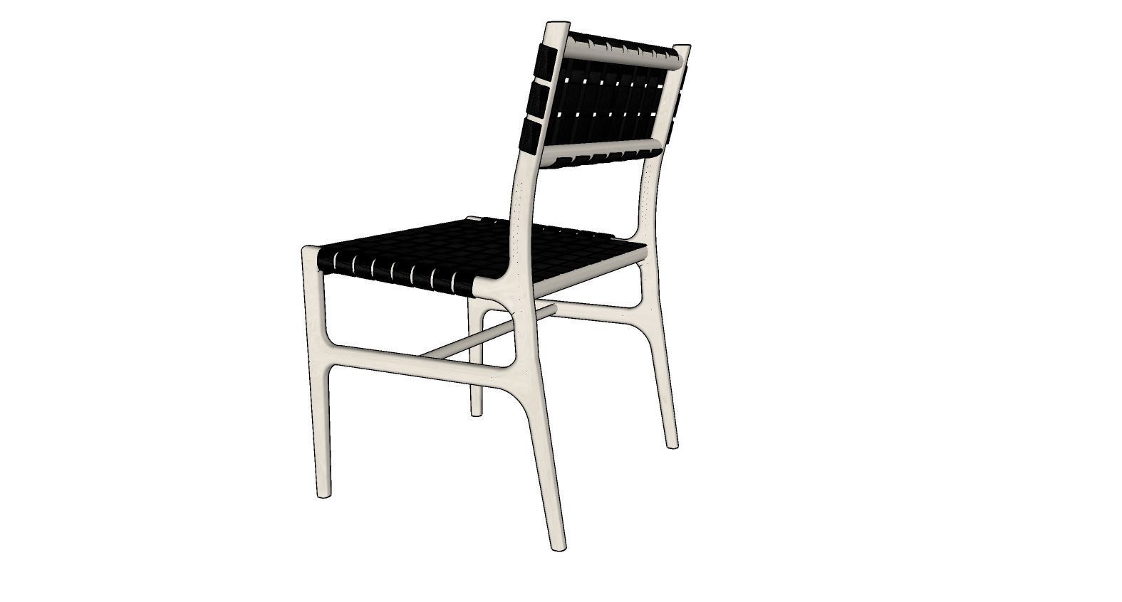Stratton Dining Side Chair 3D model_2