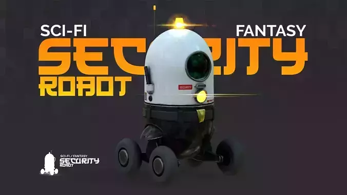 Sci-Fi Fantasy Security Robot 3D model
