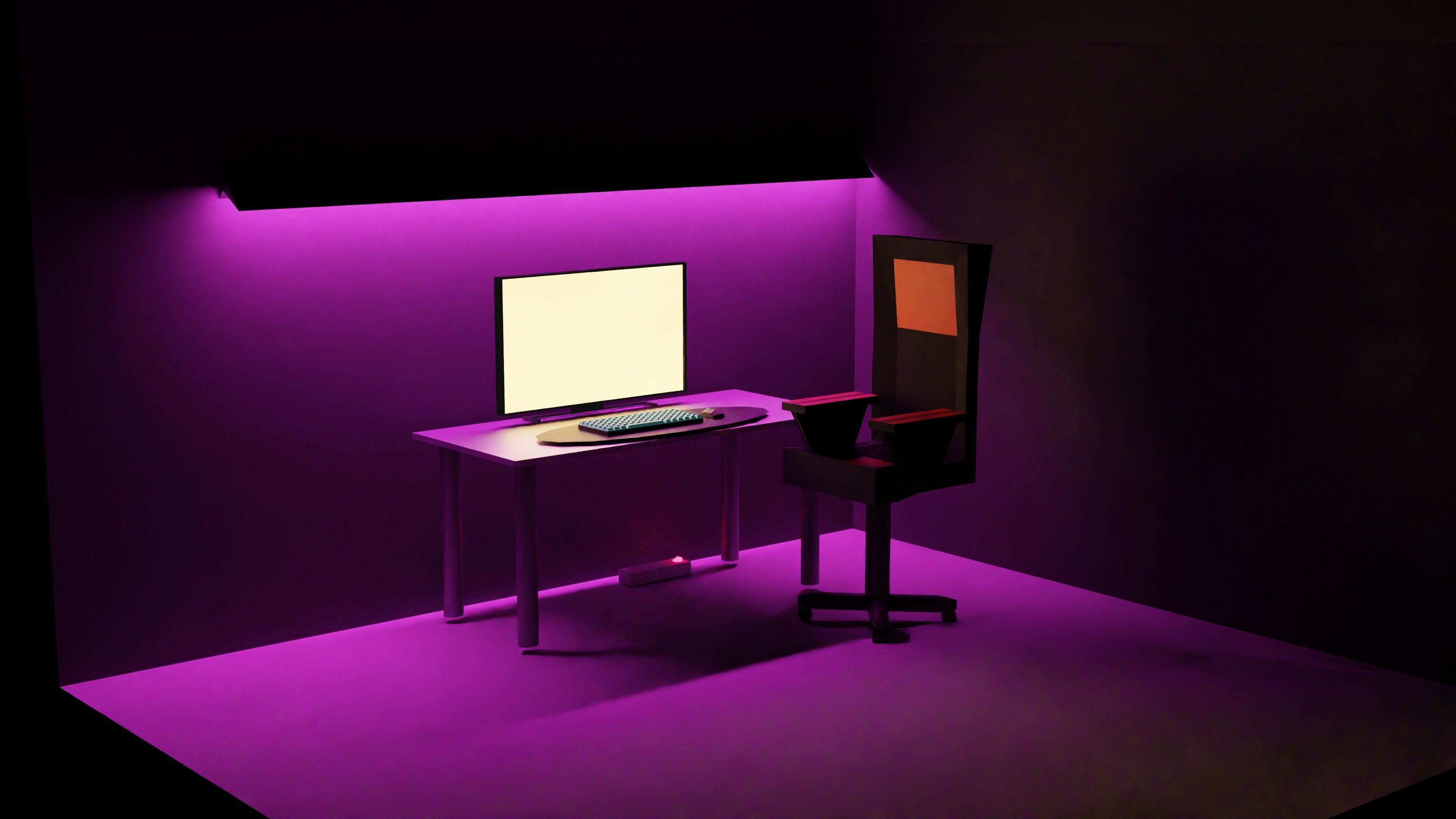 Gaming room low poly 3D model_20