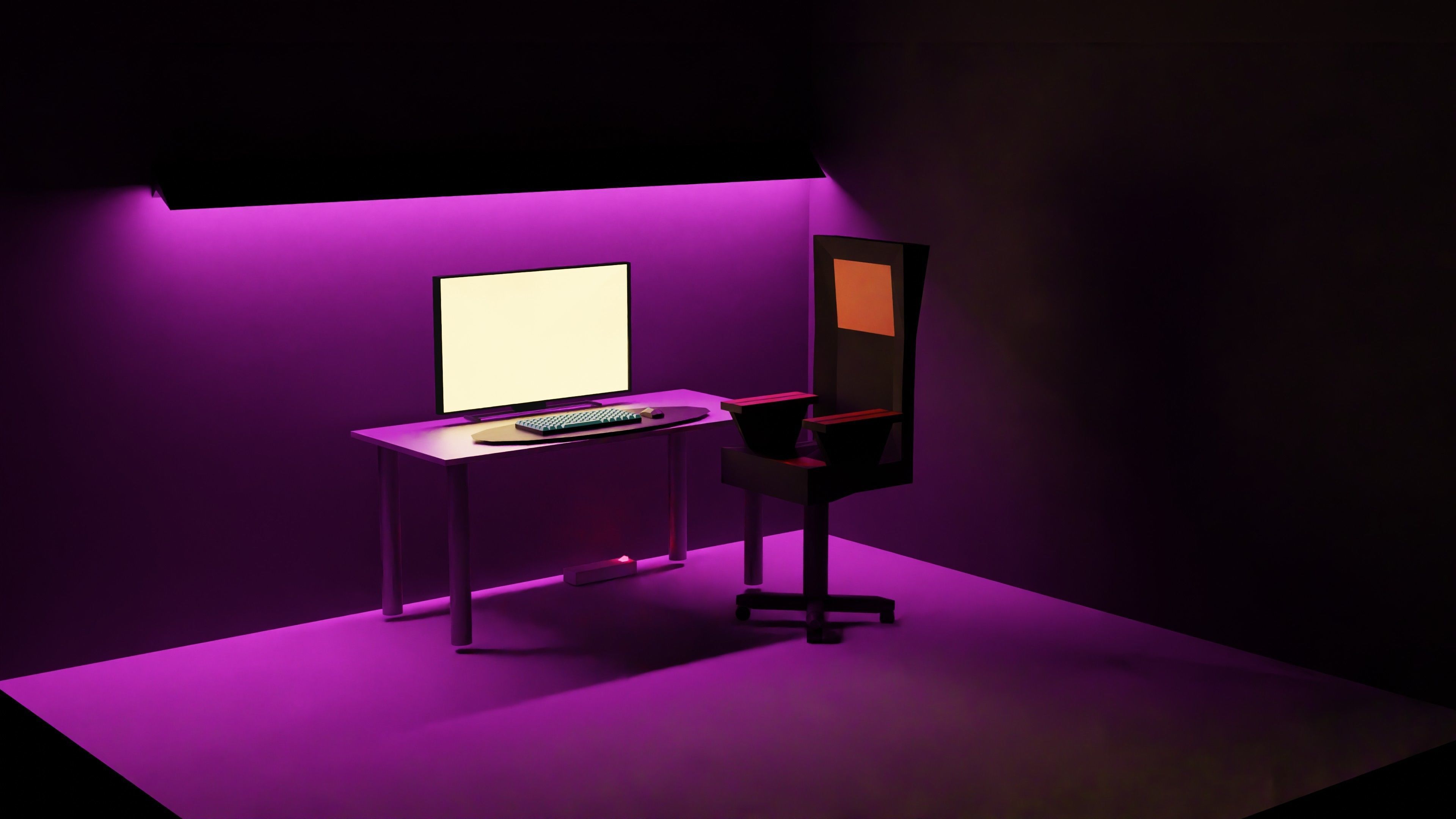 Gaming room low poly 3D model_19