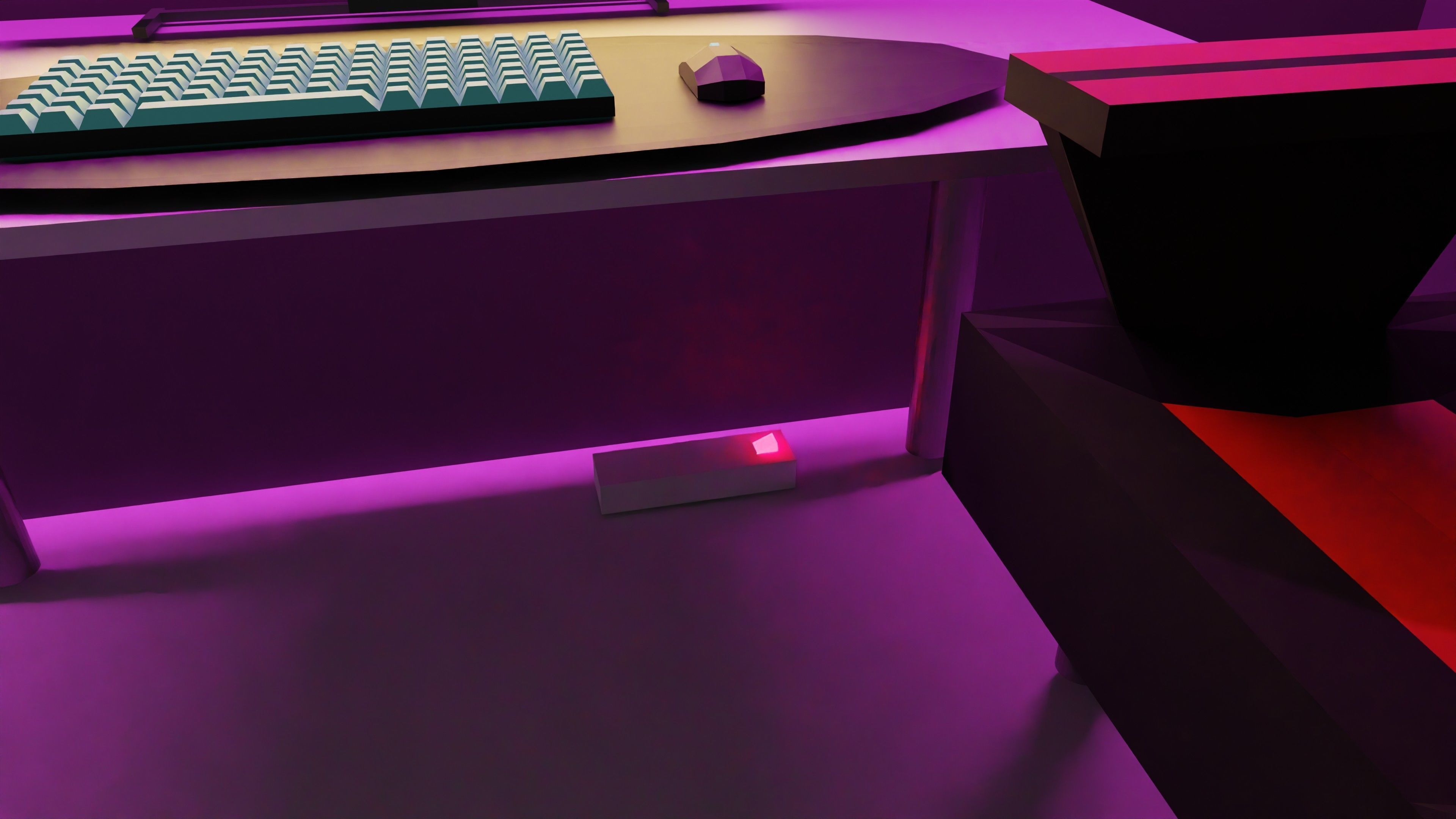 Gaming room low poly 3D model_5