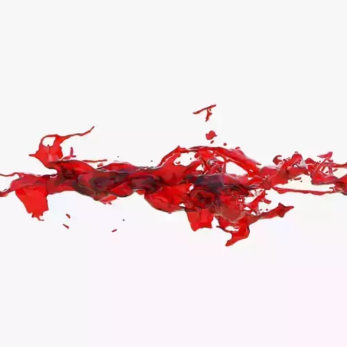 Animated Blood Splash  6 3D model