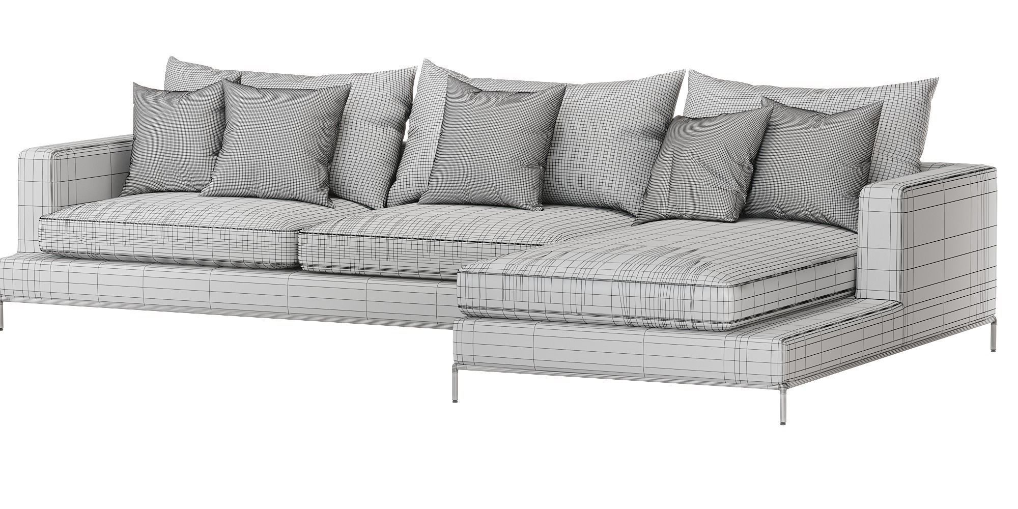 Soho Concept   Simena Sectional Sofa 3D model_11