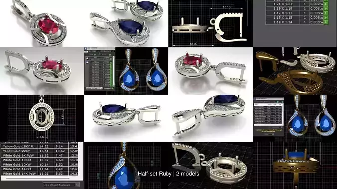 Half-set Ruby 3D Model Collection