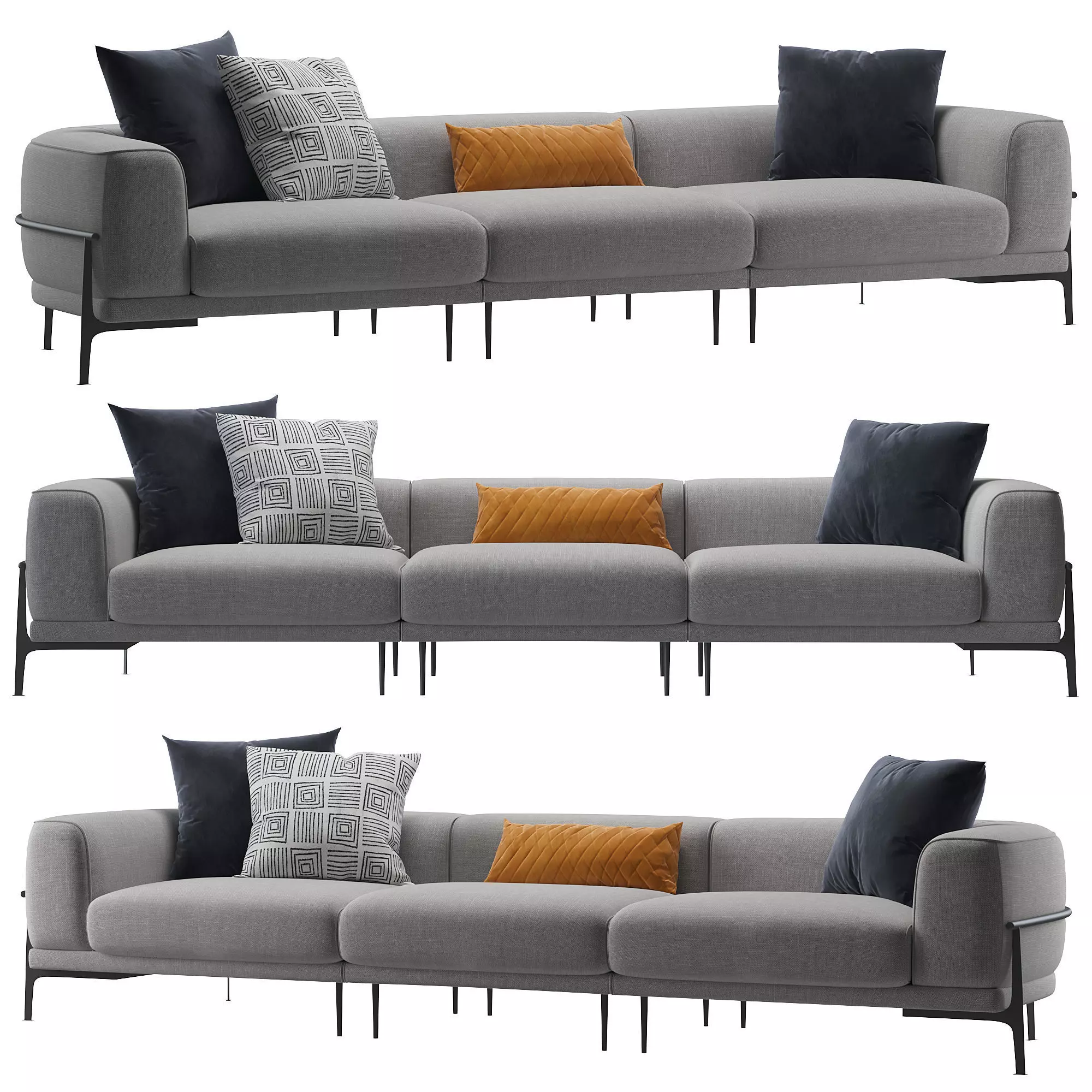 Arcade - 3-seater Sofa 3D model_0
