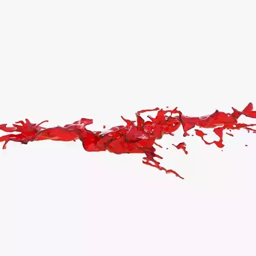 Animated Blood Splash 5 3D model