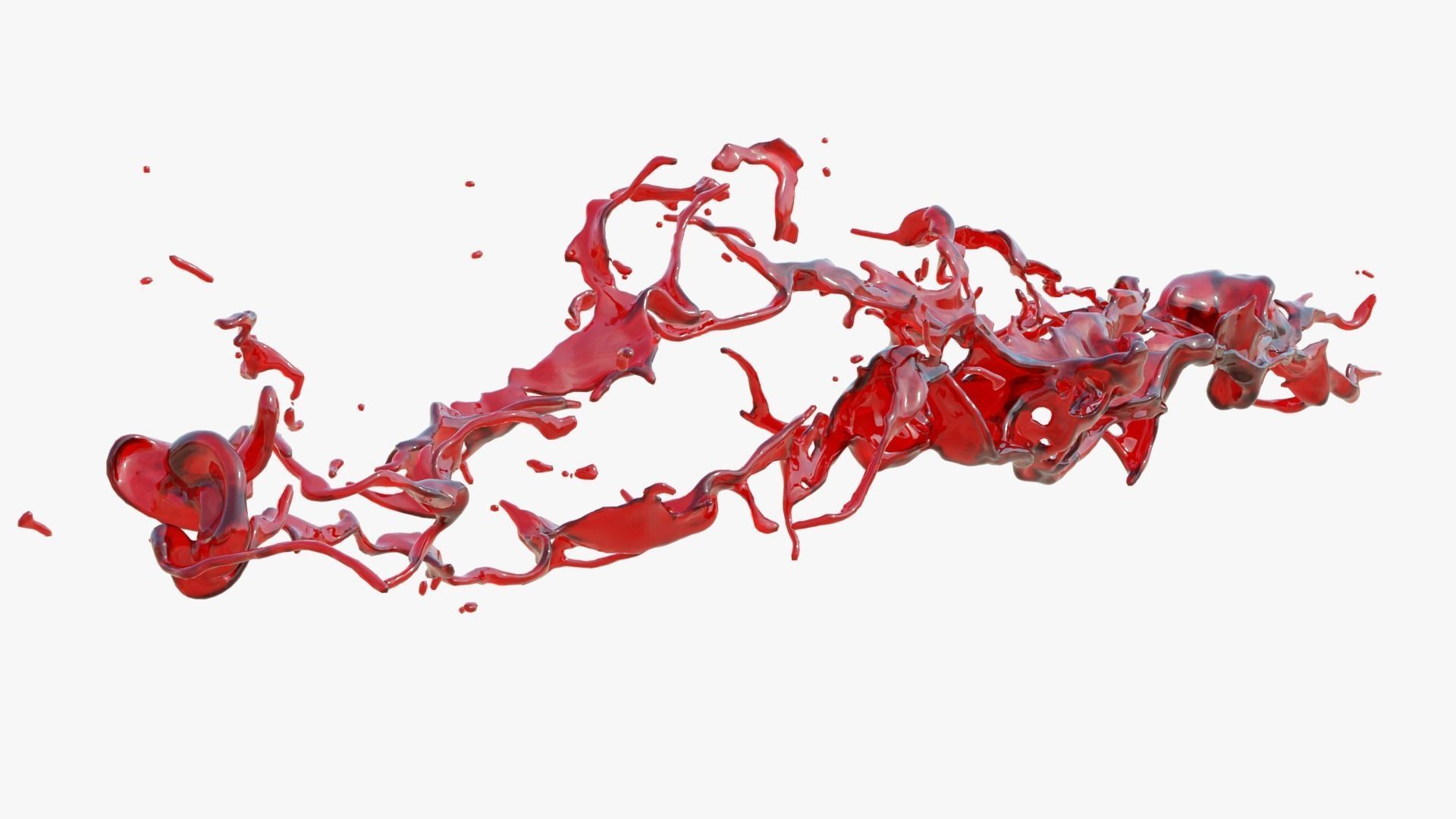 Animated Blood Splash 4 3D model_5