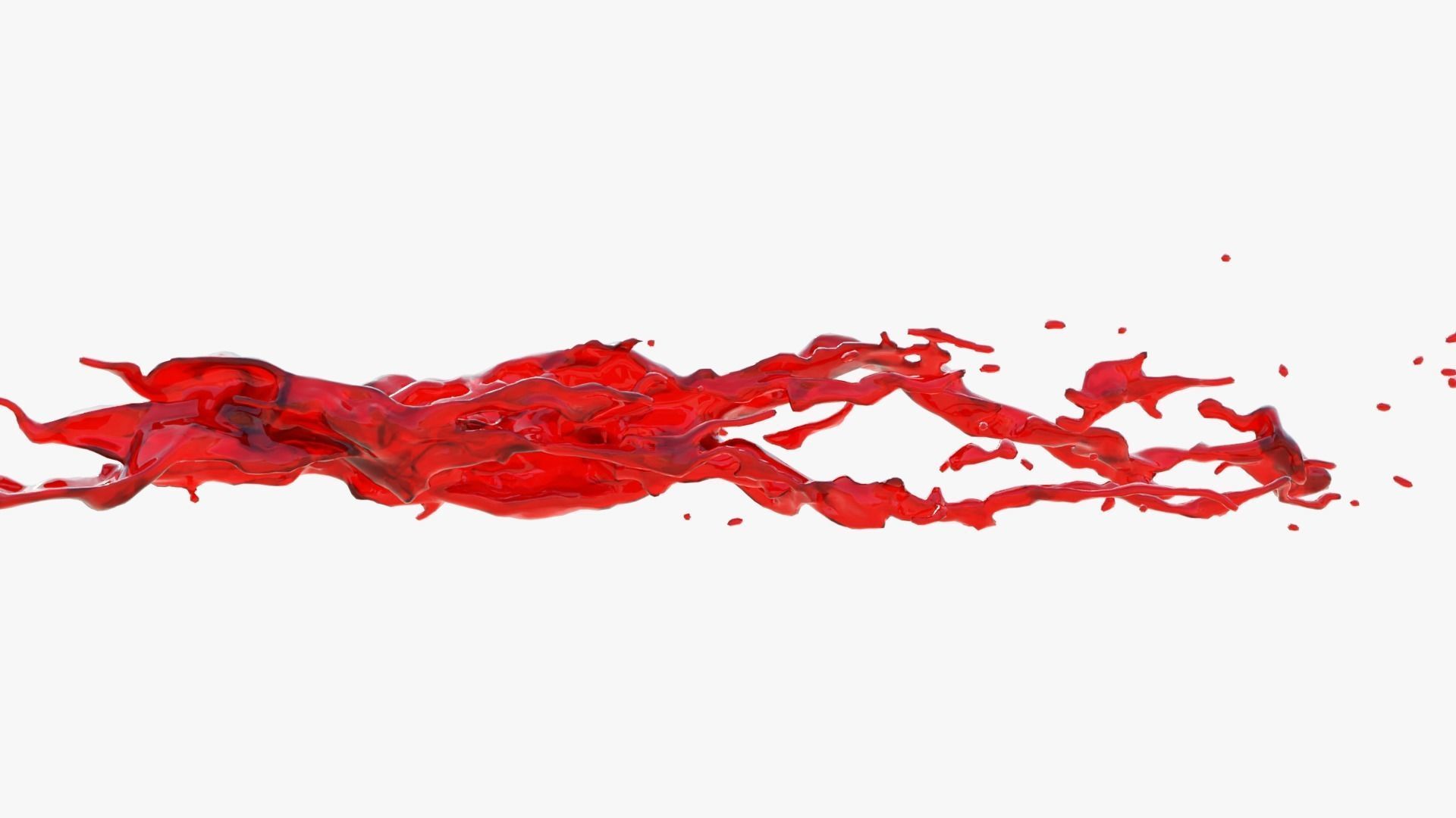 Animated Blood Splash 4 3D model_3