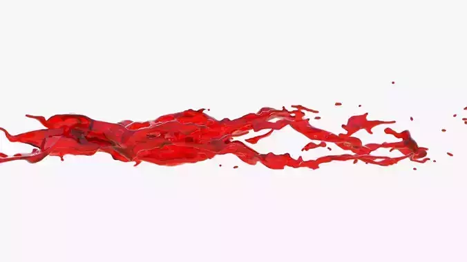 Animated Blood Splash 4 3D model