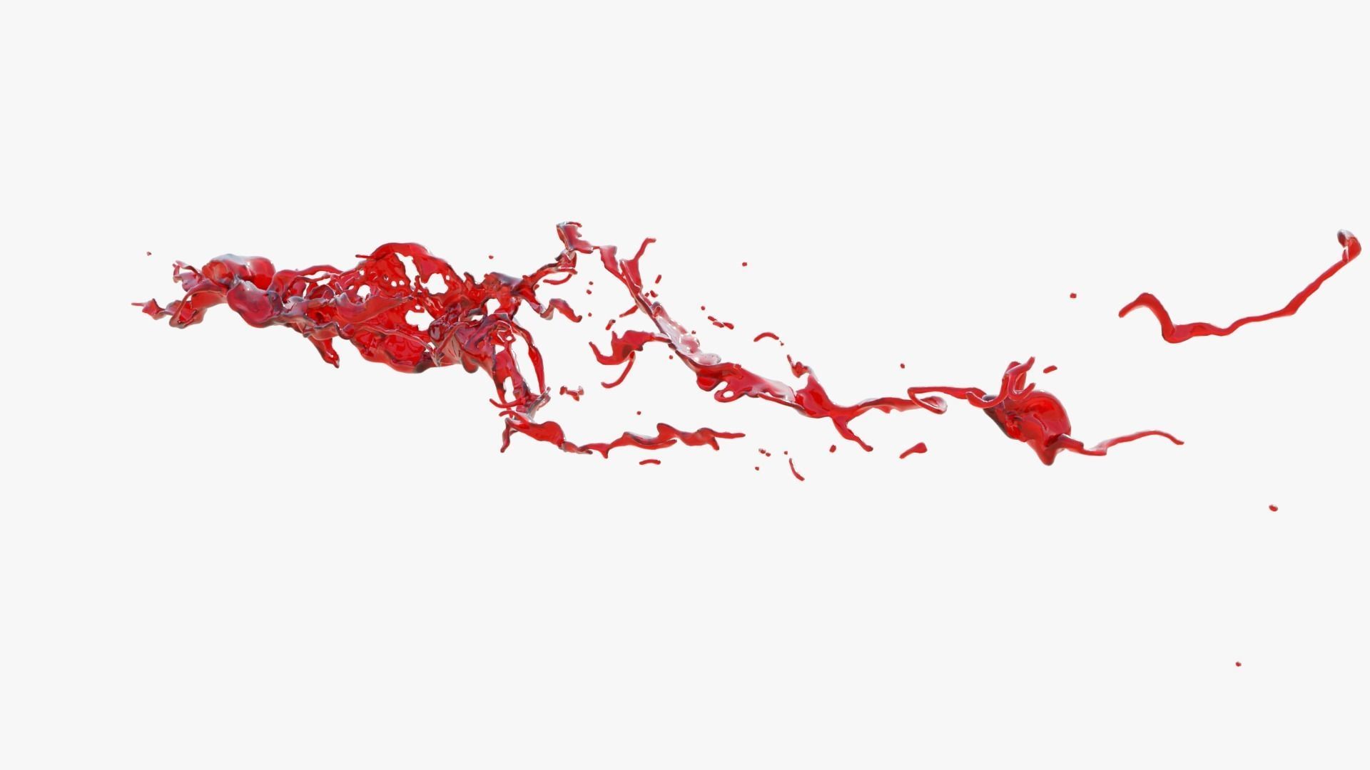 Animated Blood Splash 4 3D model_4