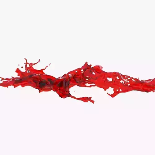 Animated Blood Splash 3 3D model