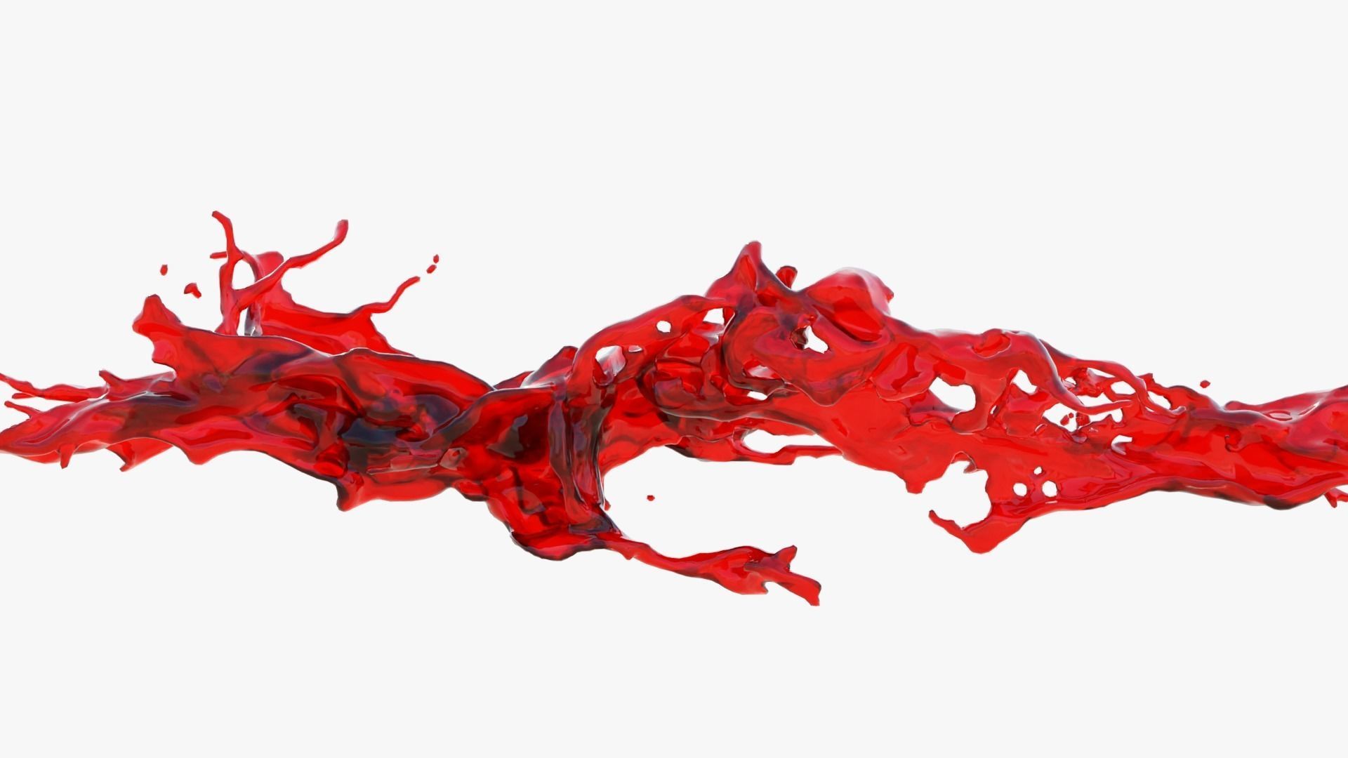 Animated Blood Splash 3 3D model_2