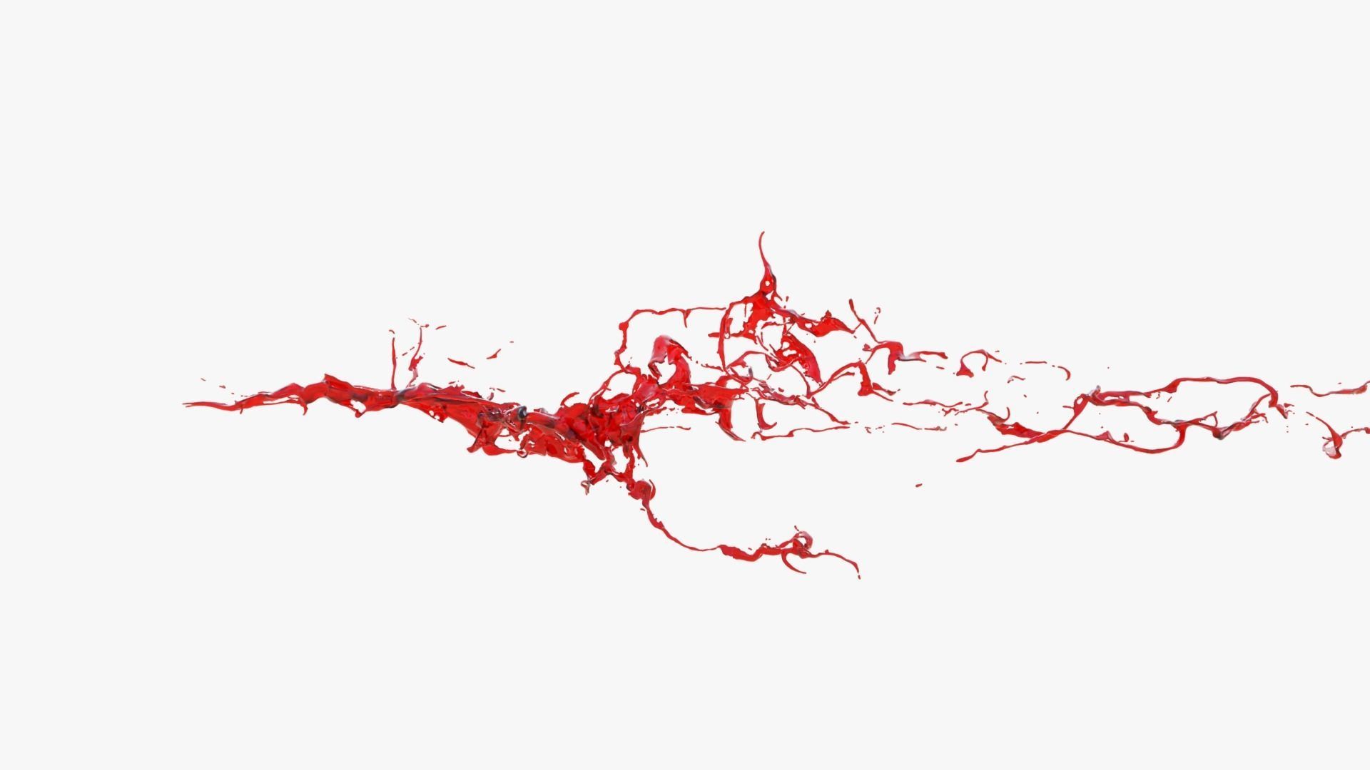 Animated Blood Splash 3 3D model_7