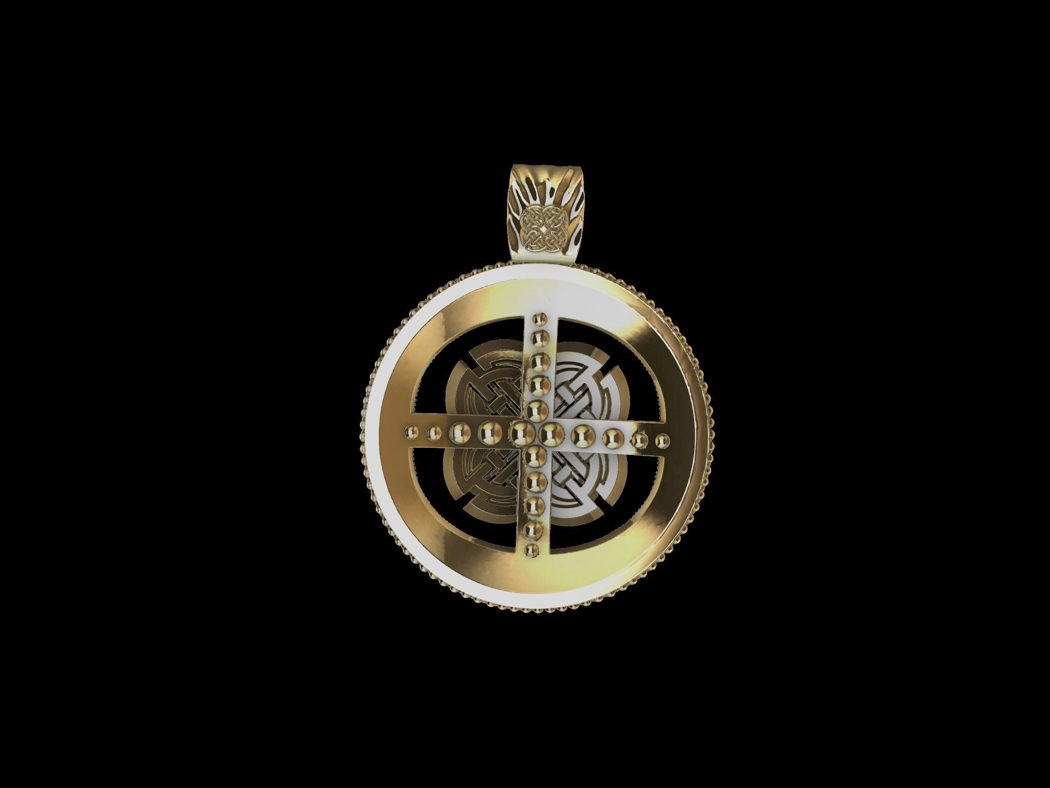 viking knot pendant 3D print model_10