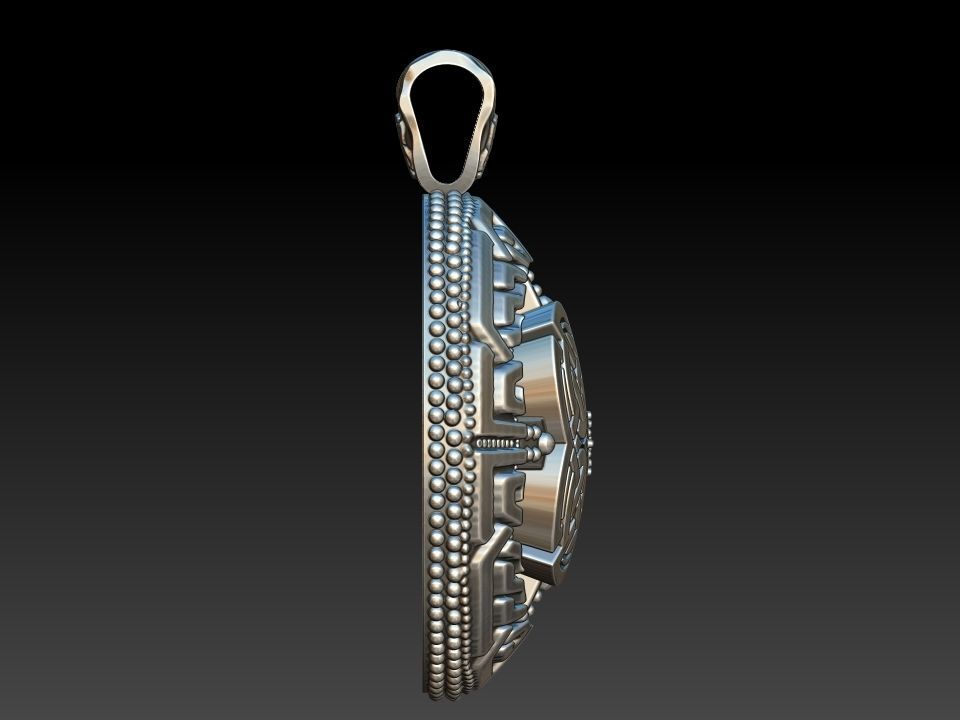 viking knot pendant 3D print model_5