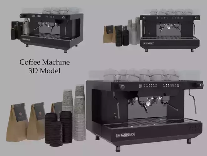 Sanremo Zoe Competition Professional Coffee Machine 3D Model 