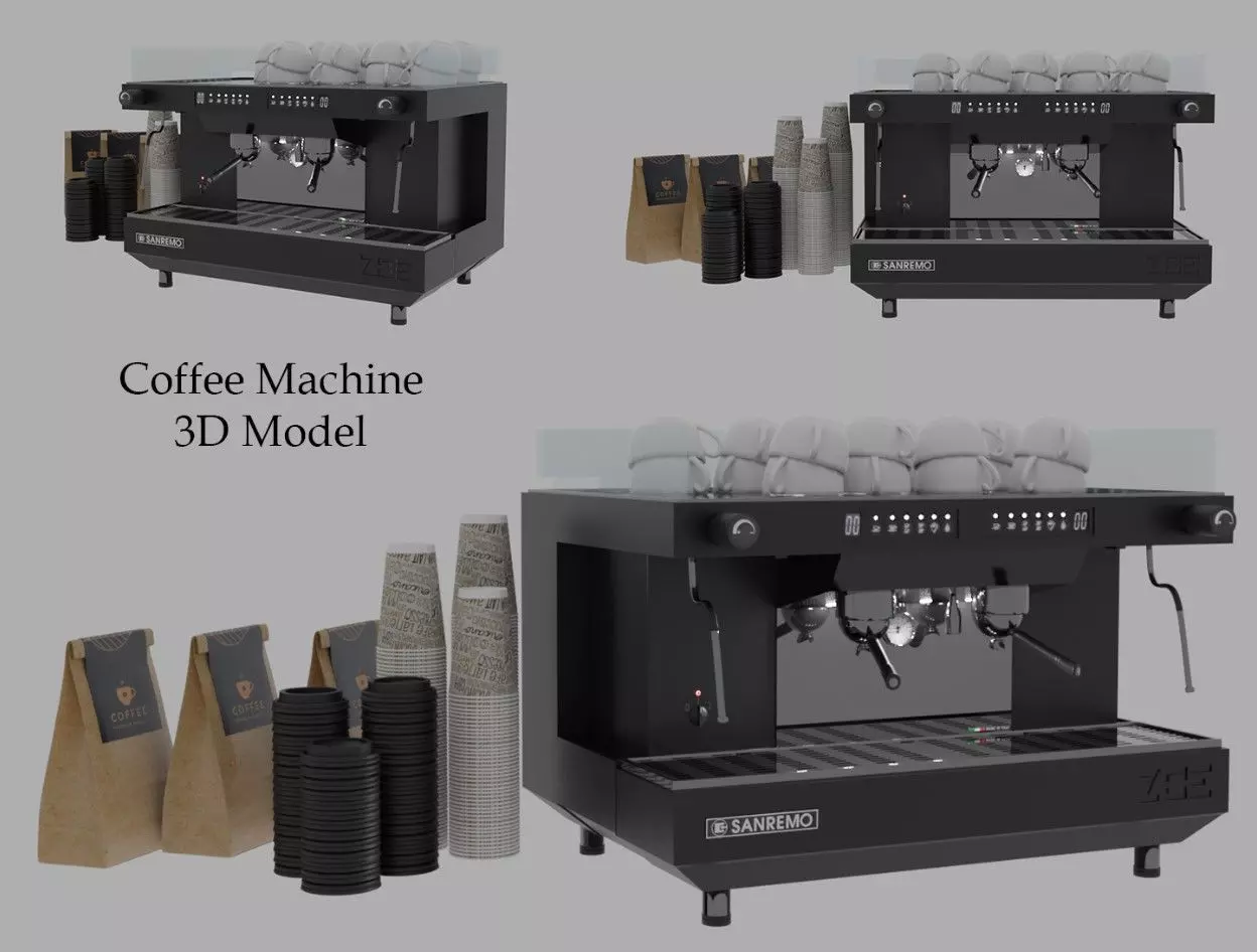 Sanremo Zoe Competition Professional Coffee Machine 3D Model 3D model_0