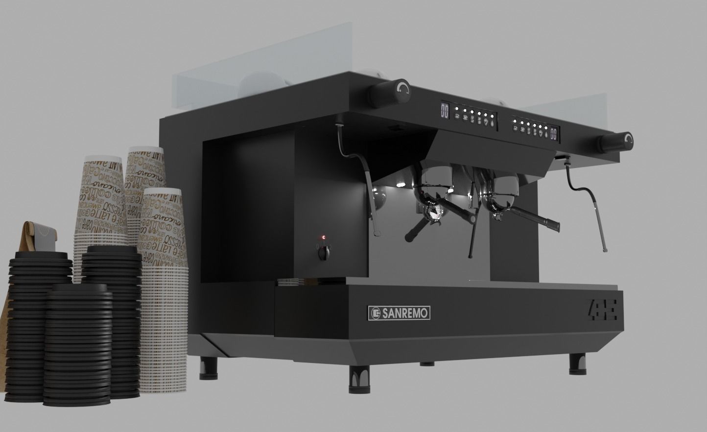 Sanremo Zoe Competition Professional Coffee Machine 3D Model 3D model_12