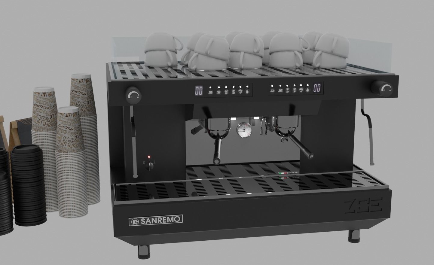 Sanremo Zoe Competition Professional Coffee Machine 3D Model 3D model_10