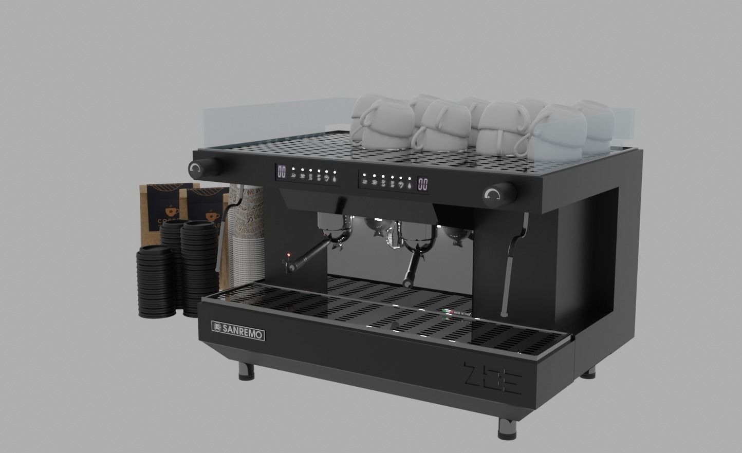 Sanremo Zoe Competition Professional Coffee Machine 3D Model 3D model_11