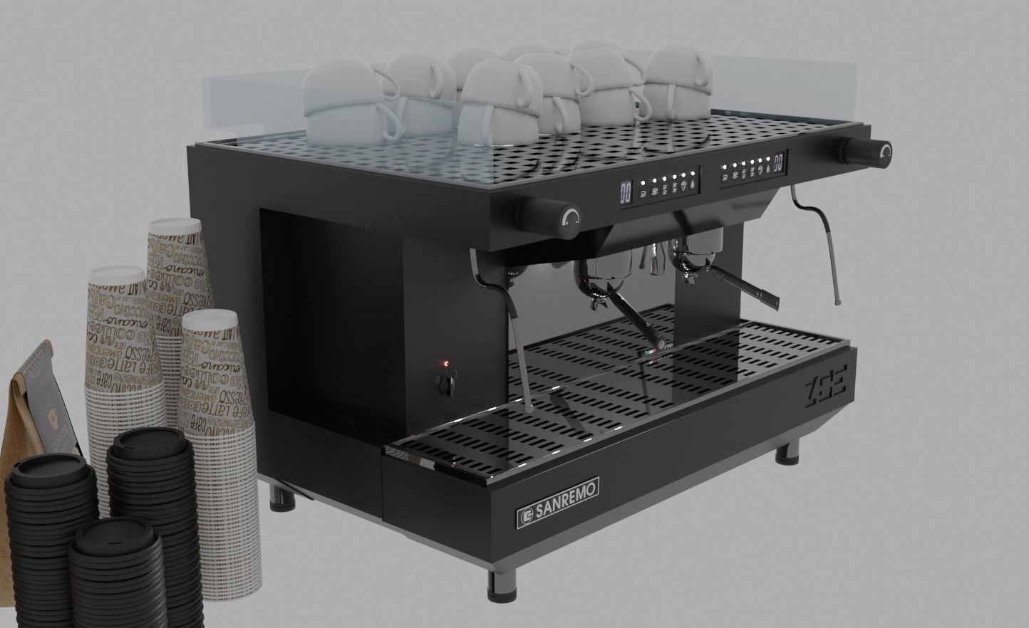 Sanremo Zoe Competition Professional Coffee Machine 3D Model 3D model_13