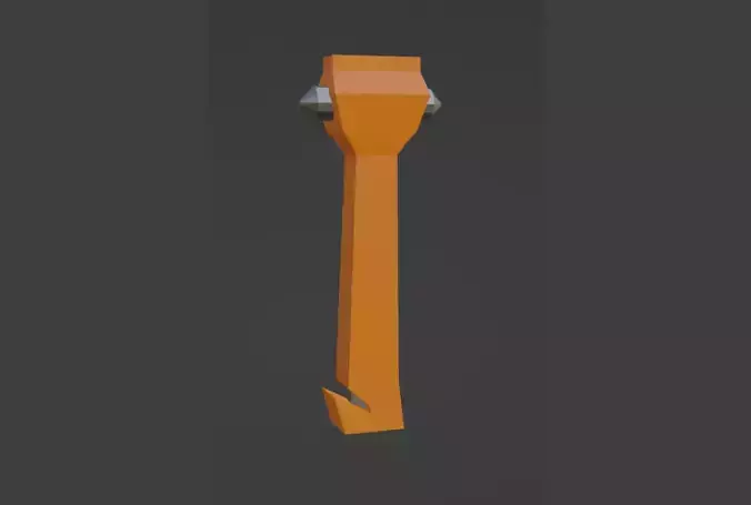 Low-poly car safety hammer Low-poly 3D model