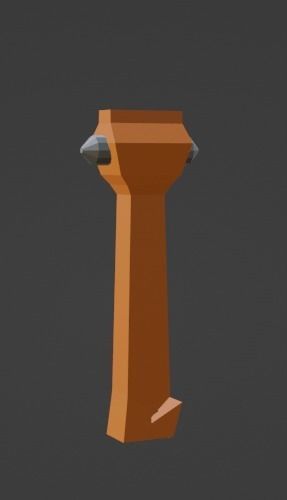 Low-poly car safety hammer Low-poly 3D model_2
