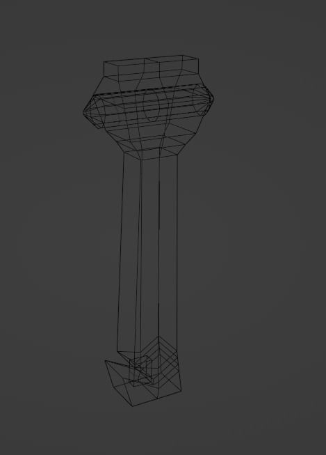 Low-poly car safety hammer Low-poly 3D model_4