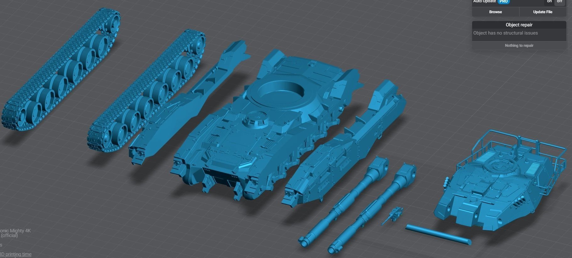 M61A5 Semovente Scale model 3D print model_5