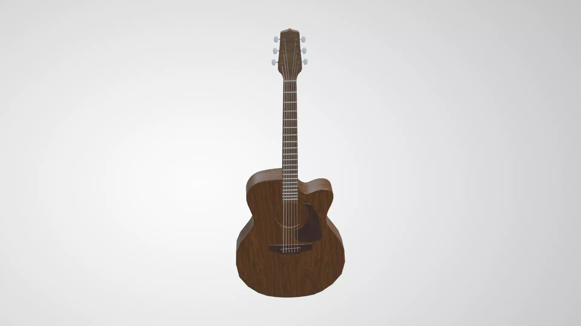 Acustic Guitar Low-poly 3D model