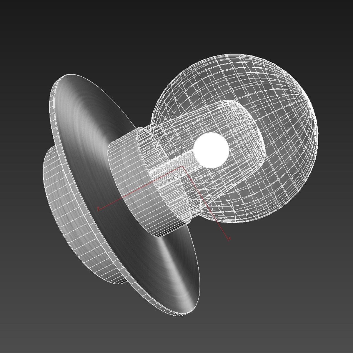 Garnier Et Linker iris Dark Bronze Wall Light 3D model_6