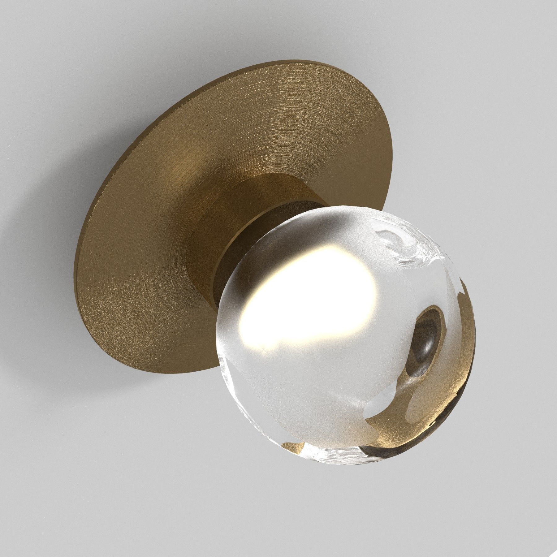 Garnier Et Linker iris Dark Bronze Wall Light 3D model_2