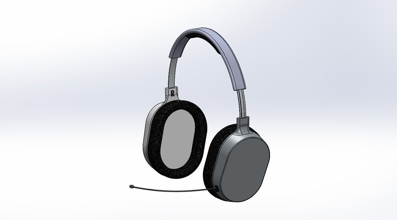 Headphone headset 3D model_4
