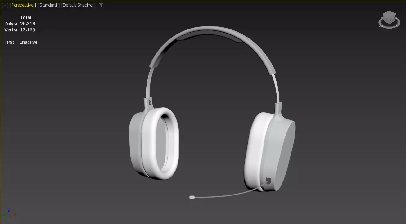 Headphone headset 3D model_0