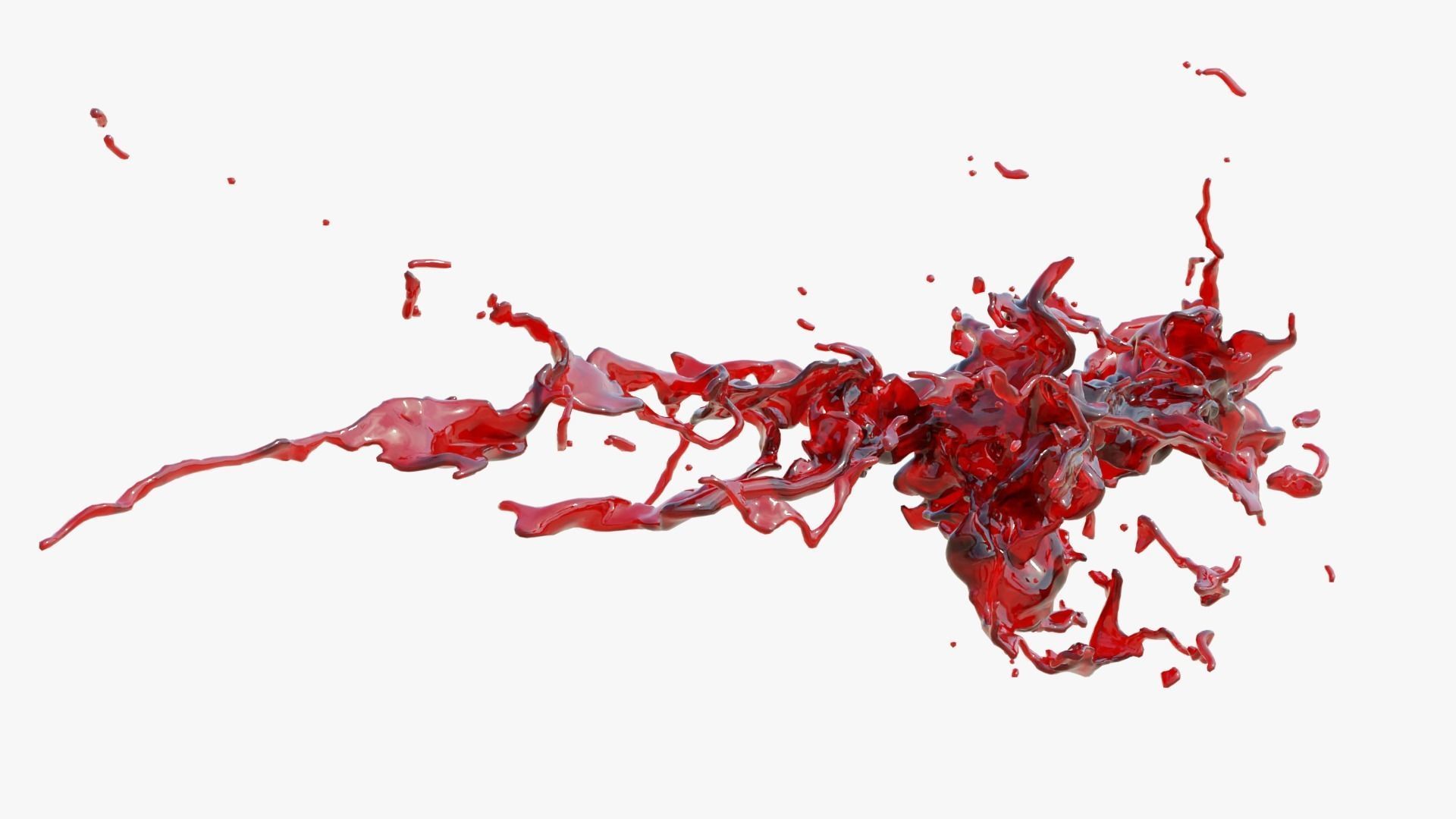 Animated Blood Splash 2  3D model_3
