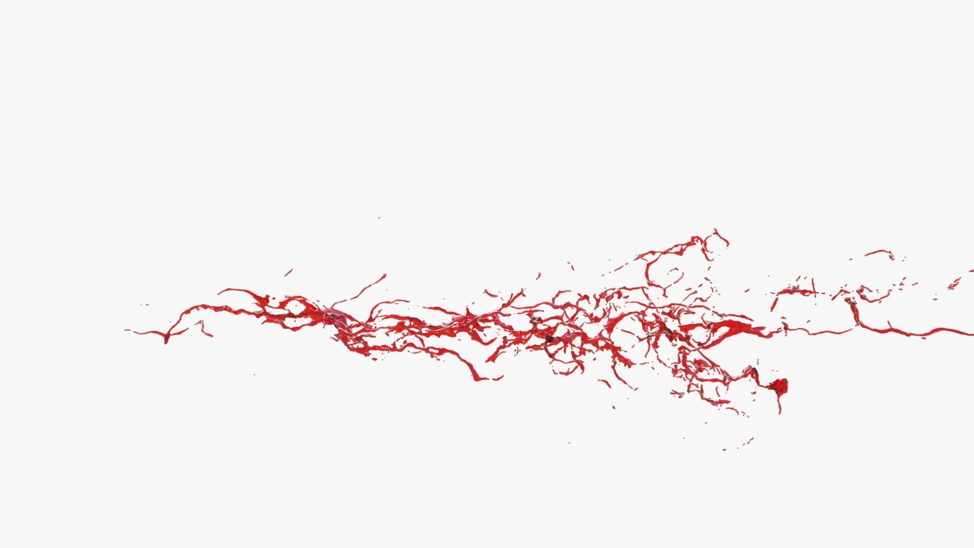 Animated Blood Splash 2  3D model_9