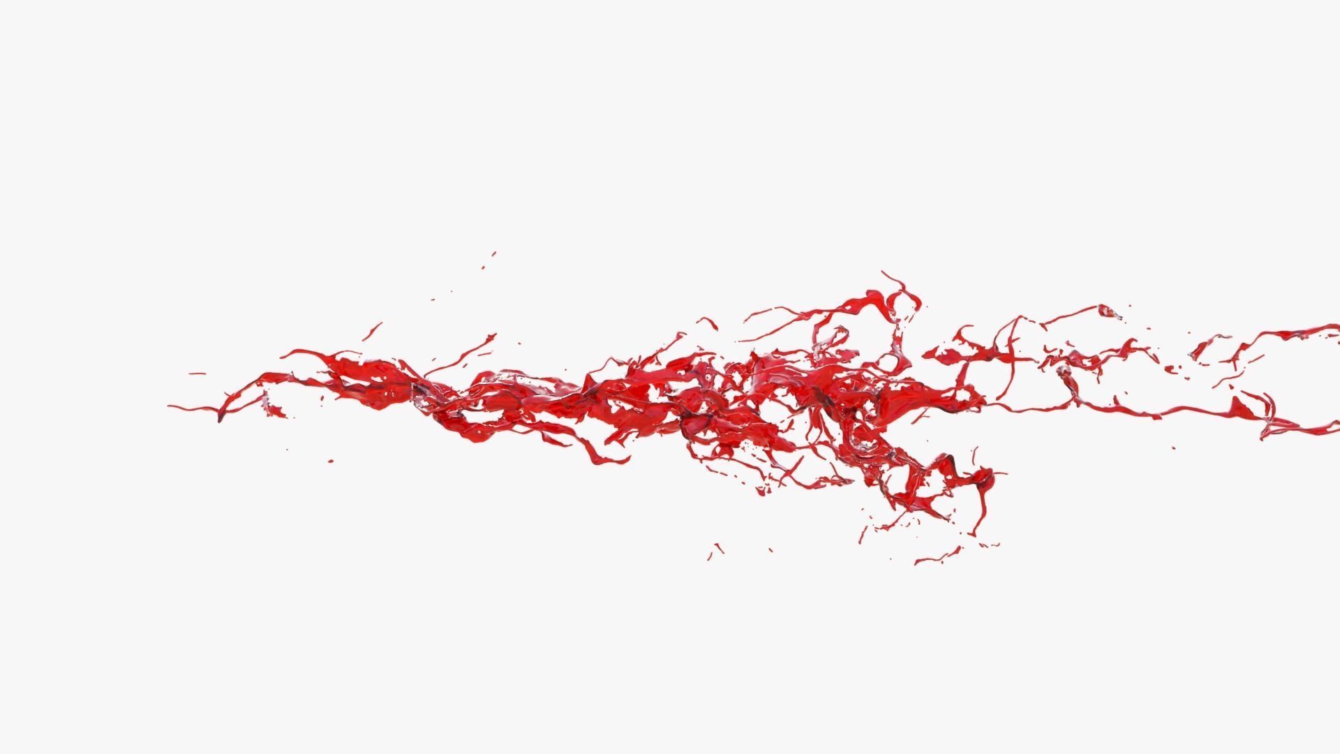 Animated Blood Splash 2  3D model_8