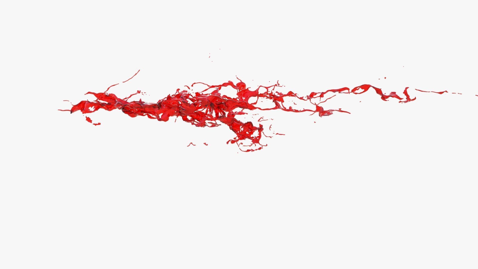 Animated Blood Splash 2  3D model_7
