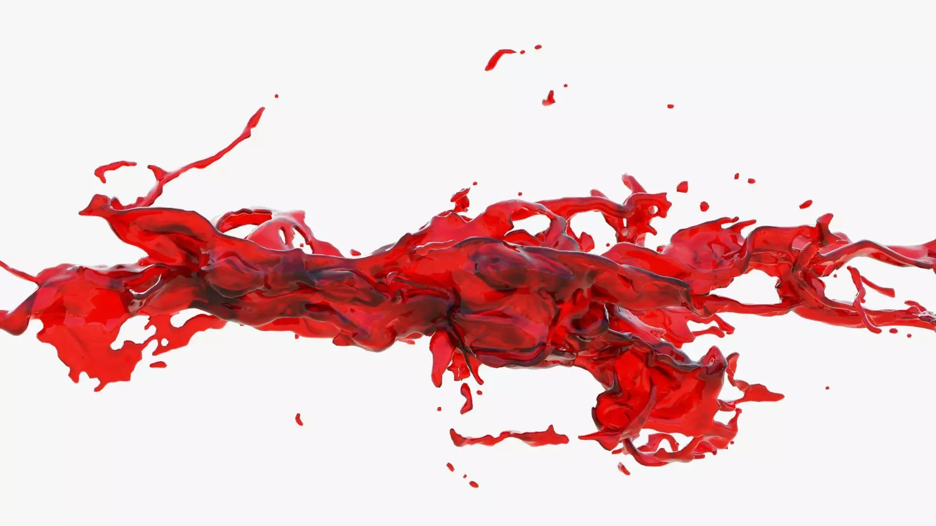 Animated Blood Splash 2  3D model_0