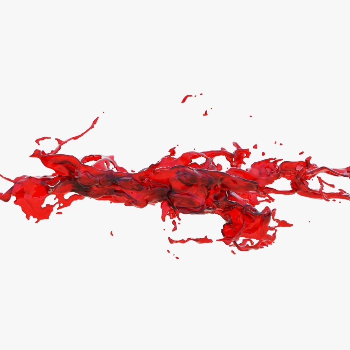 Animated Blood Splash 2  3D model_4