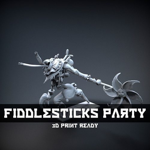 STL League of legends Fiddlesticks party 3D print model