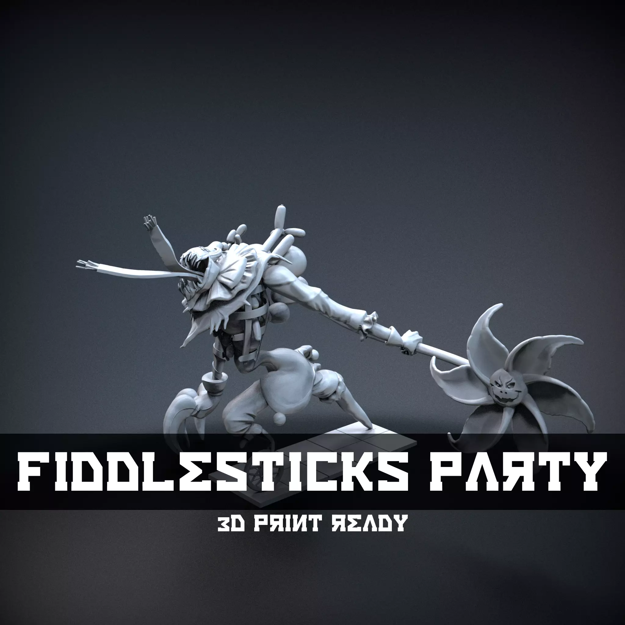 STL League of legends Fiddlesticks party 3D print model_0