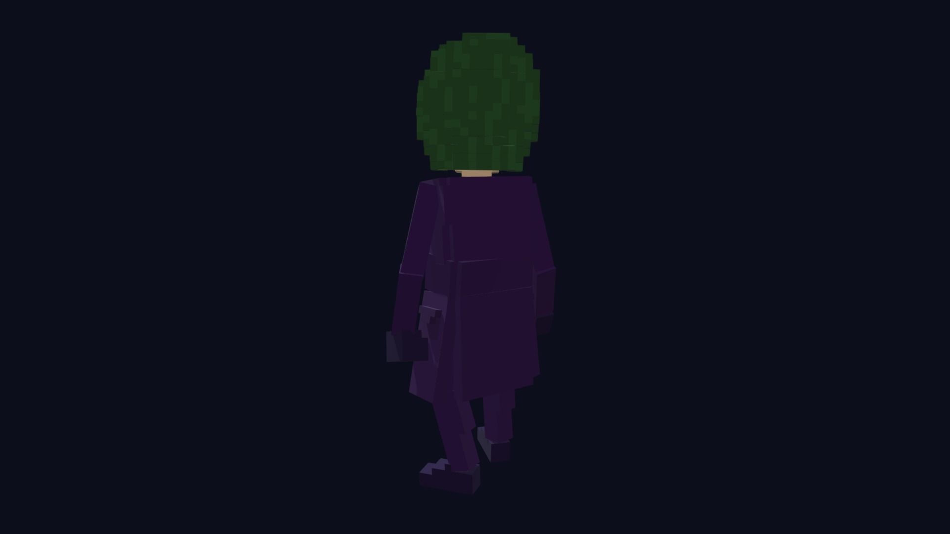 Joker Character - 3D Voxel Model Low-poly 3D model_4